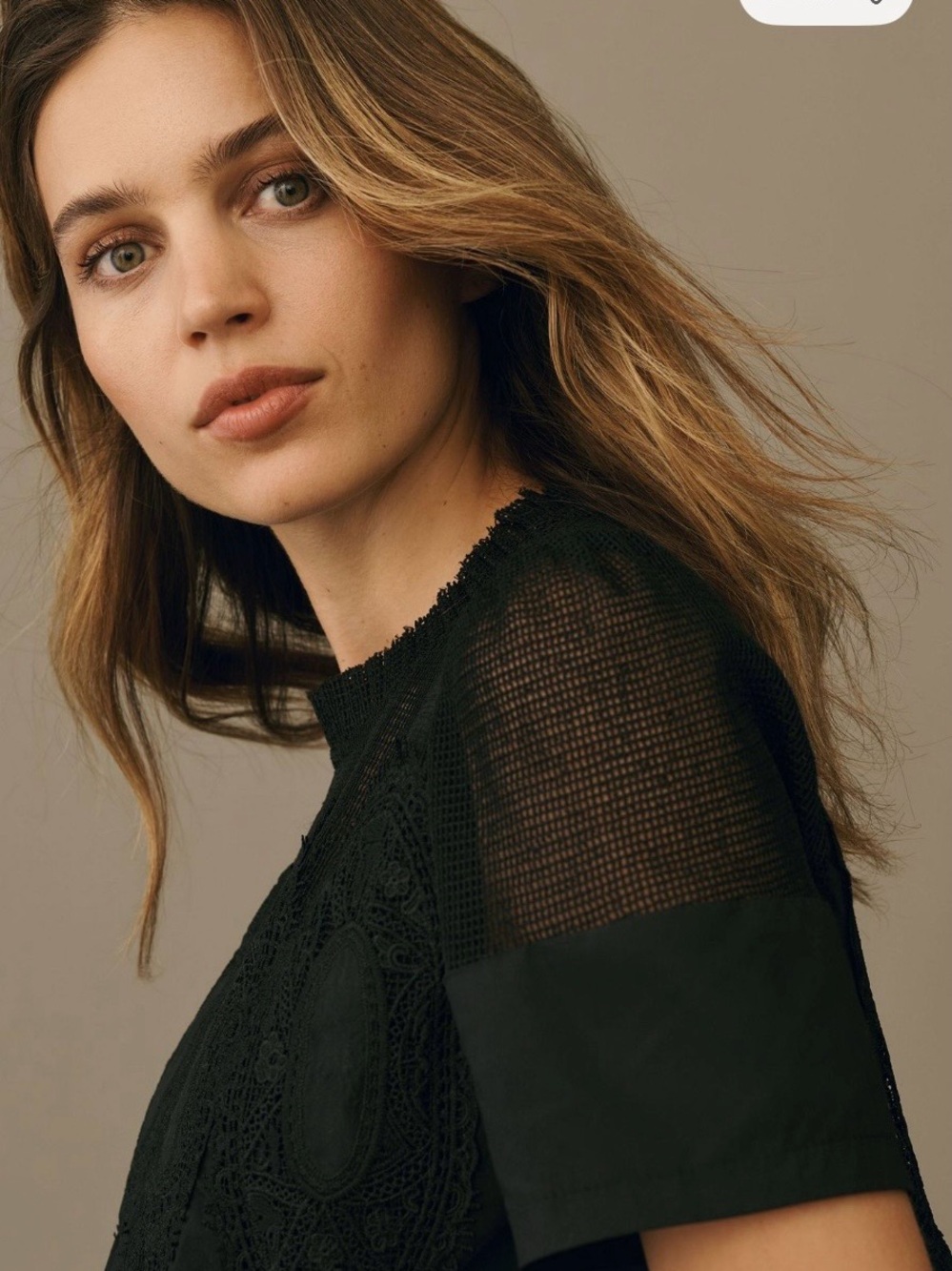 The Iris short-sleeve lace poplin blouse by En Elly (Anthropologie)-New! - Picture 4 of 14